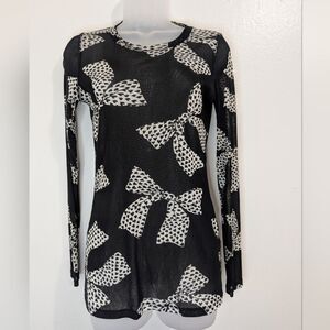Karen Kane Whimsigoth Witchy Feminine Dark Romantic Ribbon Mesh Top M